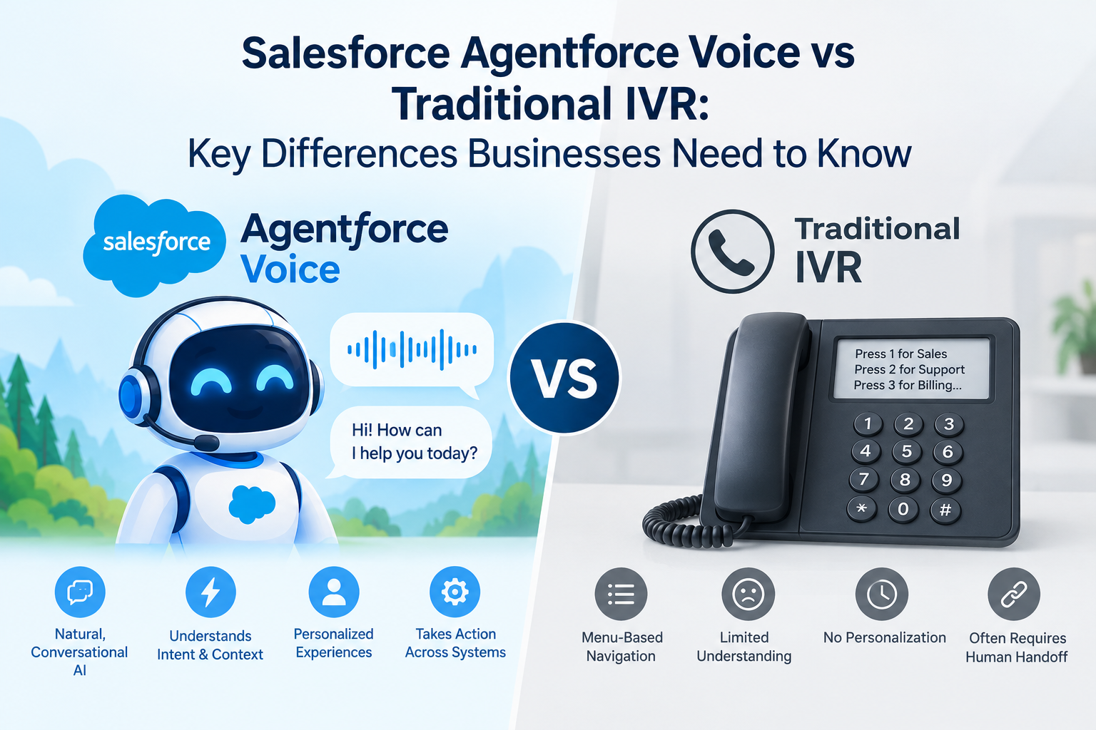 Salesforce Agentforce Voice vs Traditional IVR